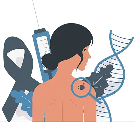 Illustration representing women's health and hormone care